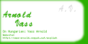 arnold vass business card